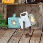 lumina de perete industriale de epocă stil ceramică și fero Julia Viadurini