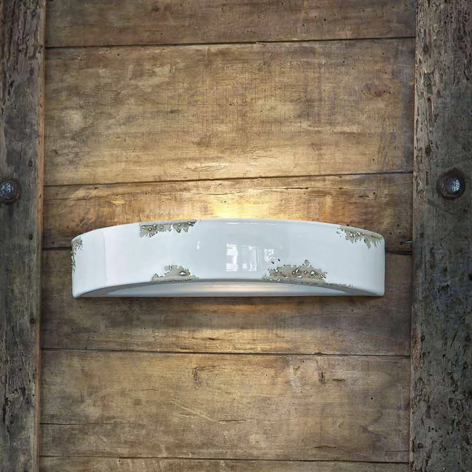 lumina de perete de epocă semilune ceramice Helen Ferroluce Viadurini