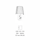 Lampă de perete de design cu structură din metal negru și organza Made in Italy - Boom Viadurini