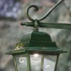 Aplica de exterior din Aluminiu Auriu Verde cu Flori Pictate Manual - Gorizia Viadurini