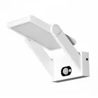 Lampă de Perete Spot Led Solar din Aluminiu Alb sau Negru cu Senzor - Hugo Viadurini