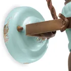 Spot cu aplicații în stil industrial, realizat manual din fier și ceramică - Loft Viadurini