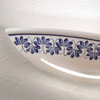 Aplică Ceramică Artizanală și Decorații Albastre Pictate Manual - Trieste