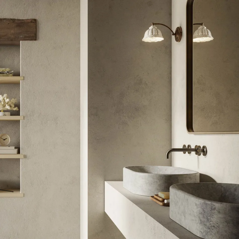 Aplic ceramic de perete Anita Il Fanale liberty design Viadurini