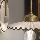 Aplicat din ceramică lucioasă plisată și margine pictată manual - Laquila Viadurini