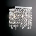 Lampă de perete din fier cromat cu strasuri fabricată în Italia pentru decorare interioară - Africa Viadurini
