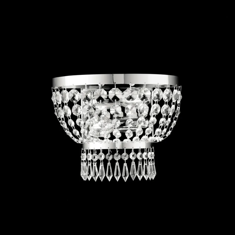 Aplicație din fier și aur cu pietre pentru decorațiuni interioare, fabricată în Italia - Austria Viadurini