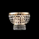 Aplicație din fier și aur cu pietre pentru decorațiuni interioare, fabricată în Italia - Austria Viadurini