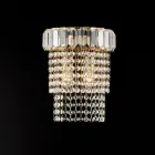 Aplicație din fier și aur cu pietre, fabricată în Italia, pentru decorațiuni interioare - Kiev Viadurini