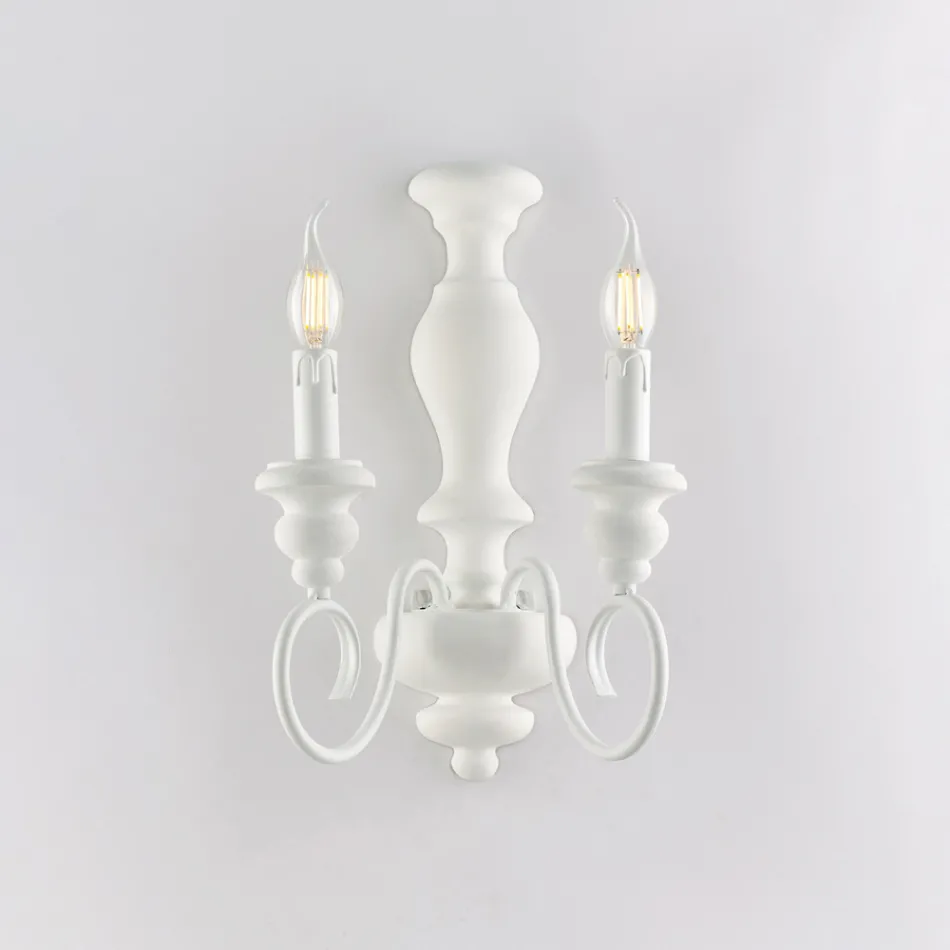 Aplice din lemn și fier lăcuit, fabricate în Italia, pentru decorarea interioară - Toscana Viadurini