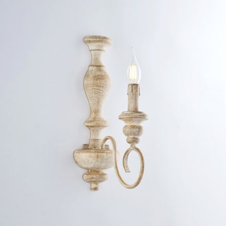 Aplice din lemn și fier lăcuit, fabricate în Italia, pentru decorarea interioară - Toscana Viadurini