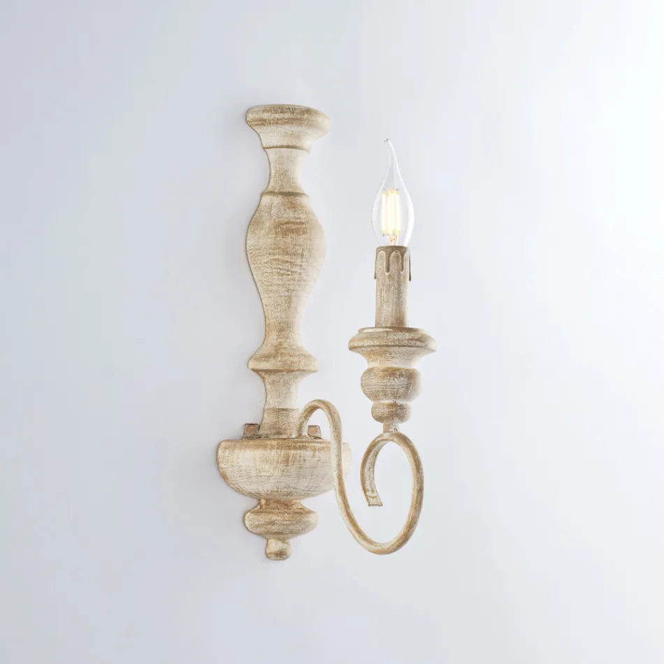 Aplice din lemn și fier lăcuit, fabricate în Italia, pentru decorarea interioară - Toscana Viadurini