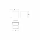 Lampa de perete din alamă și ghips făcută în Italia - Cubetto Aldo Bernardi Viadurini