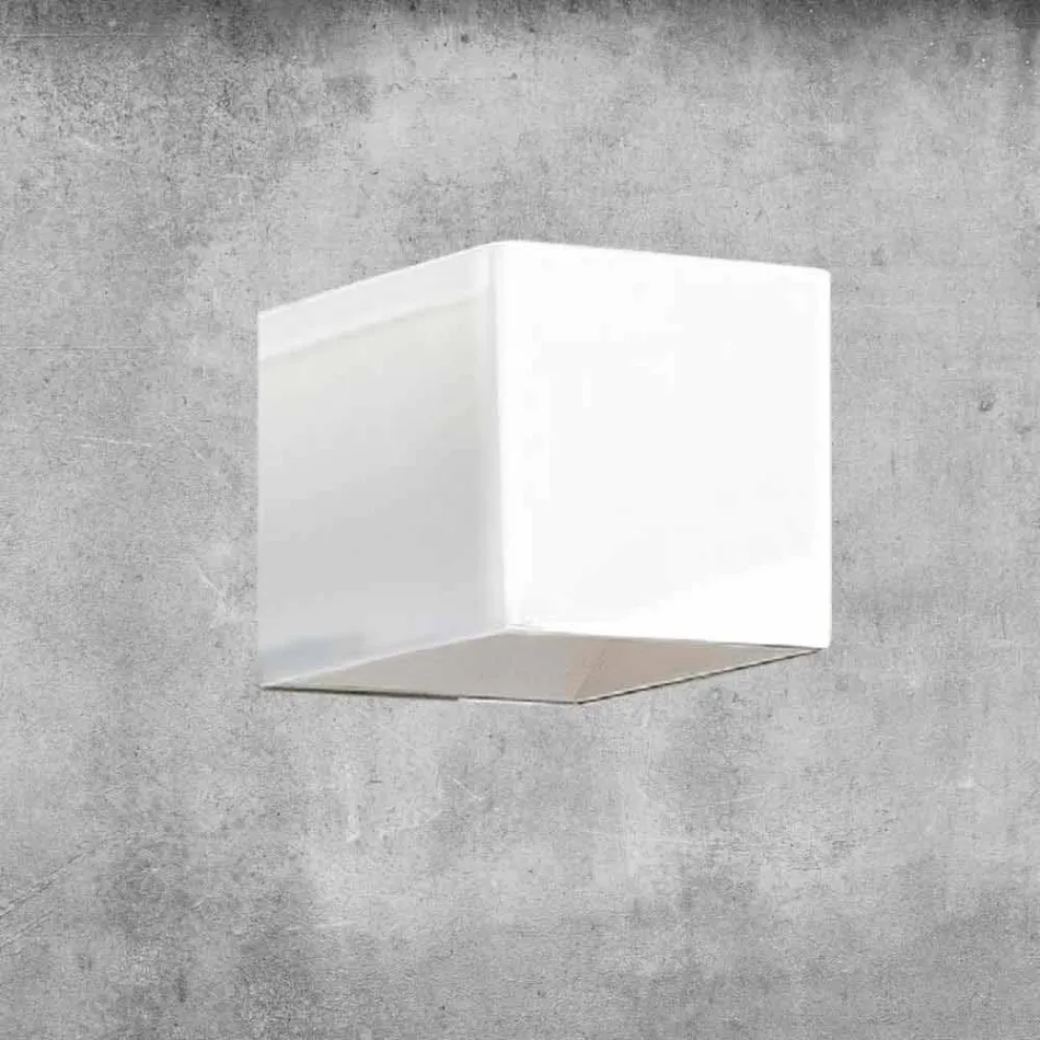 Lampa de perete din alamă și ghips făcută în Italia - Cubetto Aldo Bernardi Viadurini