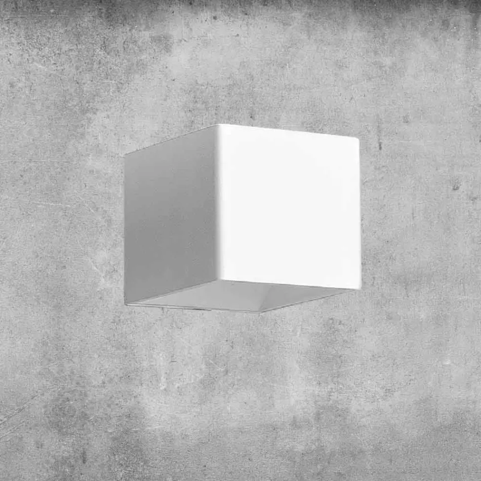 Lampa de perete din alamă și ghips făcută în Italia - Cubetto Aldo Bernardi Viadurini