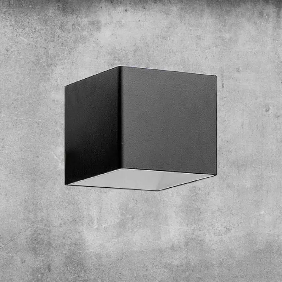 Lampa de perete din alamă și ghips făcută în Italia - Cubetto Aldo Bernardi Viadurini