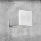 Lampa de perete din alamă și ghips făcută în Italia - Cubetto Aldo Bernardi Viadurini