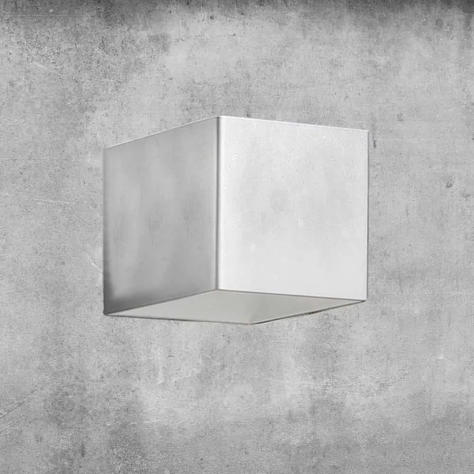 Lampa de perete din alamă și ghips făcută în Italia - Cubetto Aldo Bernardi Viadurini