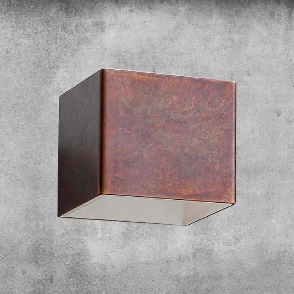 Lampa de perete din alamă și ghips făcută în Italia - Cubetto Aldo Bernardi Viadurini