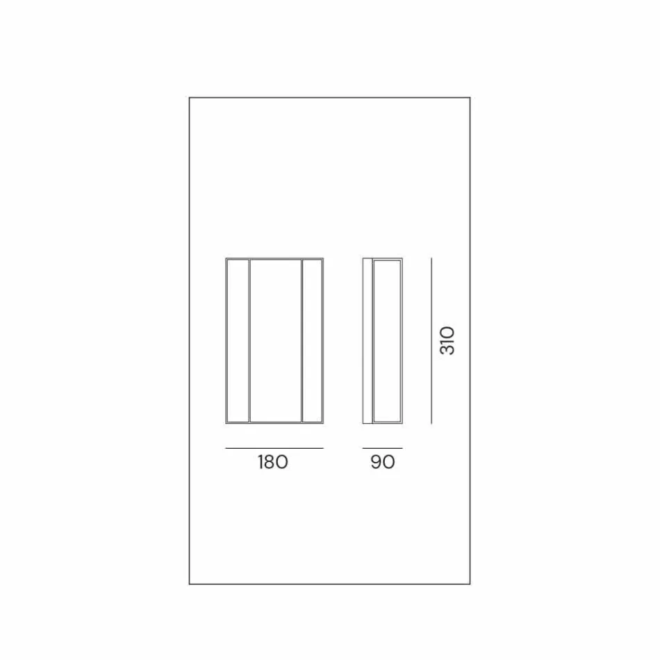 Lampă de perete din alamă și sticlă cu design de 2 lumini realizat manual - Legat de Il Fanale Viadurini