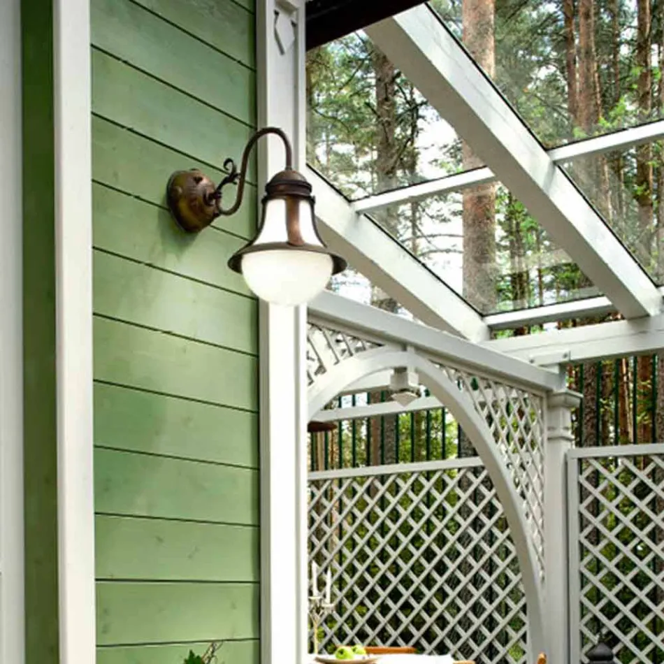 alama perete alb de sticlă suflată Loggia Viadurini