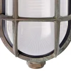 Aplica vintage din alamă cu sticlă opal/transparentă - Sirenă Viadurini