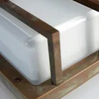 Lampă de perete vintage din alamă, dulie E27 și lumină atmosferică fabricată în Italia - Cristal Viadurini