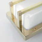 Lampă de perete vintage din alamă, dulie E27 și lumină atmosferică fabricată în Italia - Cristal Viadurini