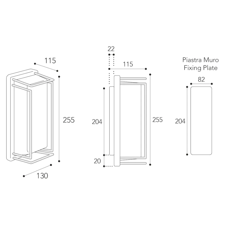 Aplica vintage din alamă, fabricată în întregime în Italia - Cristal Viadurini