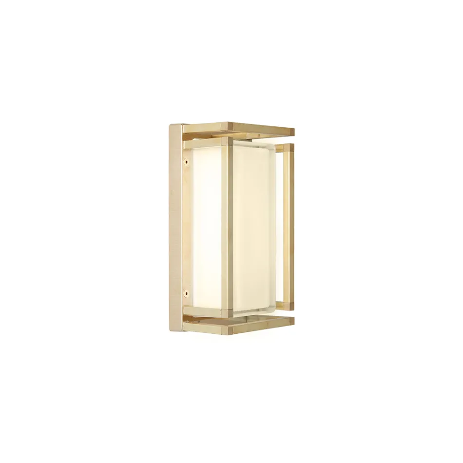 Aplica vintage din alamă, fabricată în întregime în Italia - Cristal Viadurini