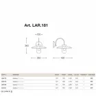 Aplice La Traviata de cupru, sticlă și alamă antic Viadurini