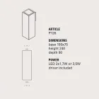 Smith - Toscot exterior LED lumina de perete în proiectarea de lămpi H 24 cm Viadurini