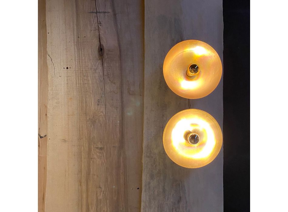 Aplica de perete LED de exterior in stil vintage din alama Made in Italy - Manuto