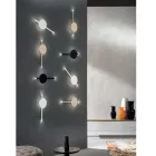 Lampă de perete LED cu design modern în metal alb, negru sau auriu - de mână Viadurini