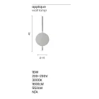 Lampă de perete LED cu design modern în metal alb, negru sau auriu - de mână Viadurini