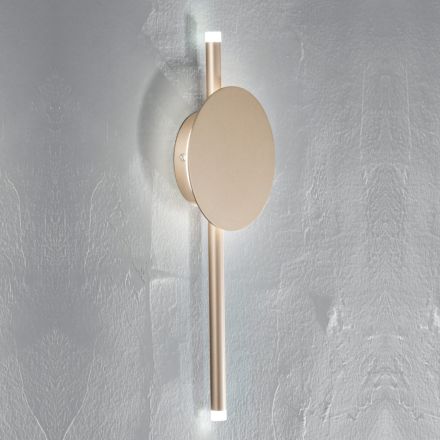 Lampă de perete LED cu design modern în metal alb, negru sau auriu - de mână Viadurini