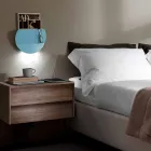 Lampă de perete modernă cu compartiment pentru reviste, USB și lumină LED Made in Italy - Foster Viadurini