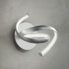 Aplică Modernă din Metal Argintiu, Perete Led Design Minimal - Lumino Viadurini