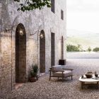 Applic de perete din alamă, cupru și sticlă în Italia - Chiocciola Viadurini