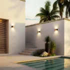 Aplica de perete dreptunghiulara din cupru si LED Made in Italy - Exemplu Viadurini