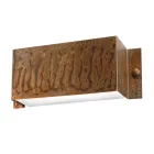 Aplica de perete dreptunghiulara din cupru si LED Made in Italy - Exemplu Viadurini