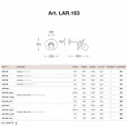 Wall Nabucco, cupru si alama antichizat, sticla Viadurini