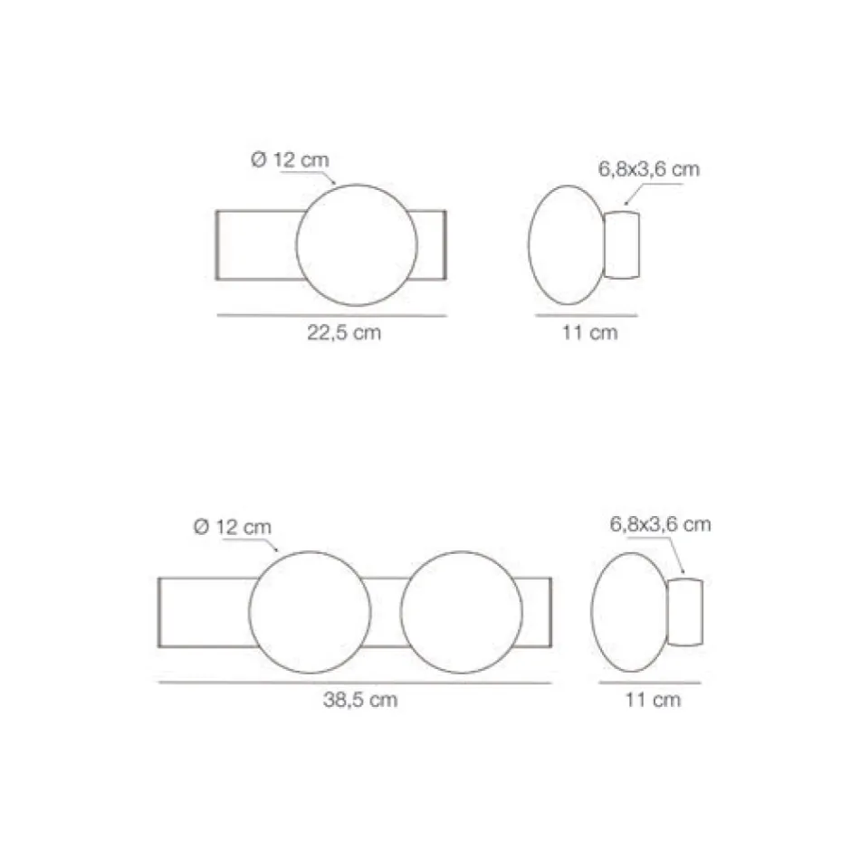 Aplica sau plafon din aluminiu și sticlă albă suflată - Alma Viadurini