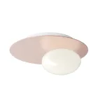 Aplica de perete sau de tavan din aluminiu, metal și sticlă albă - Luma Viadurini