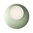 Aplica de perete sau de tavan din aluminiu, metal și sticlă albă - Luma Viadurini