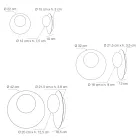 Aplica de perete sau de tavan din aluminiu, metal și sticlă albă - Luma Viadurini