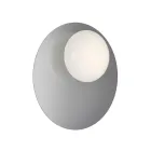 Aplica de perete sau de tavan din aluminiu, metal și sticlă albă - Luma Viadurini