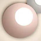 Aplica de perete sau de tavan din aluminiu, metal și sticlă albă - Luma Viadurini