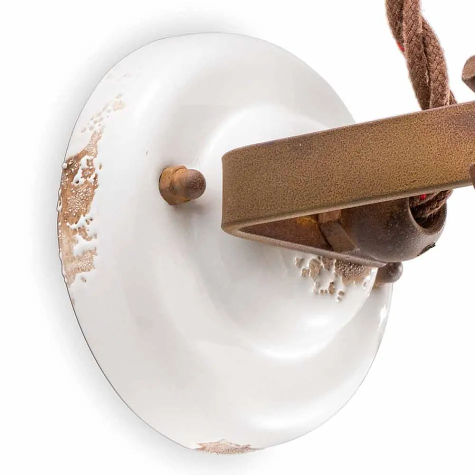 Perete ceramic reglabil și reflector metalic Kendra Ferroluce Viadurini