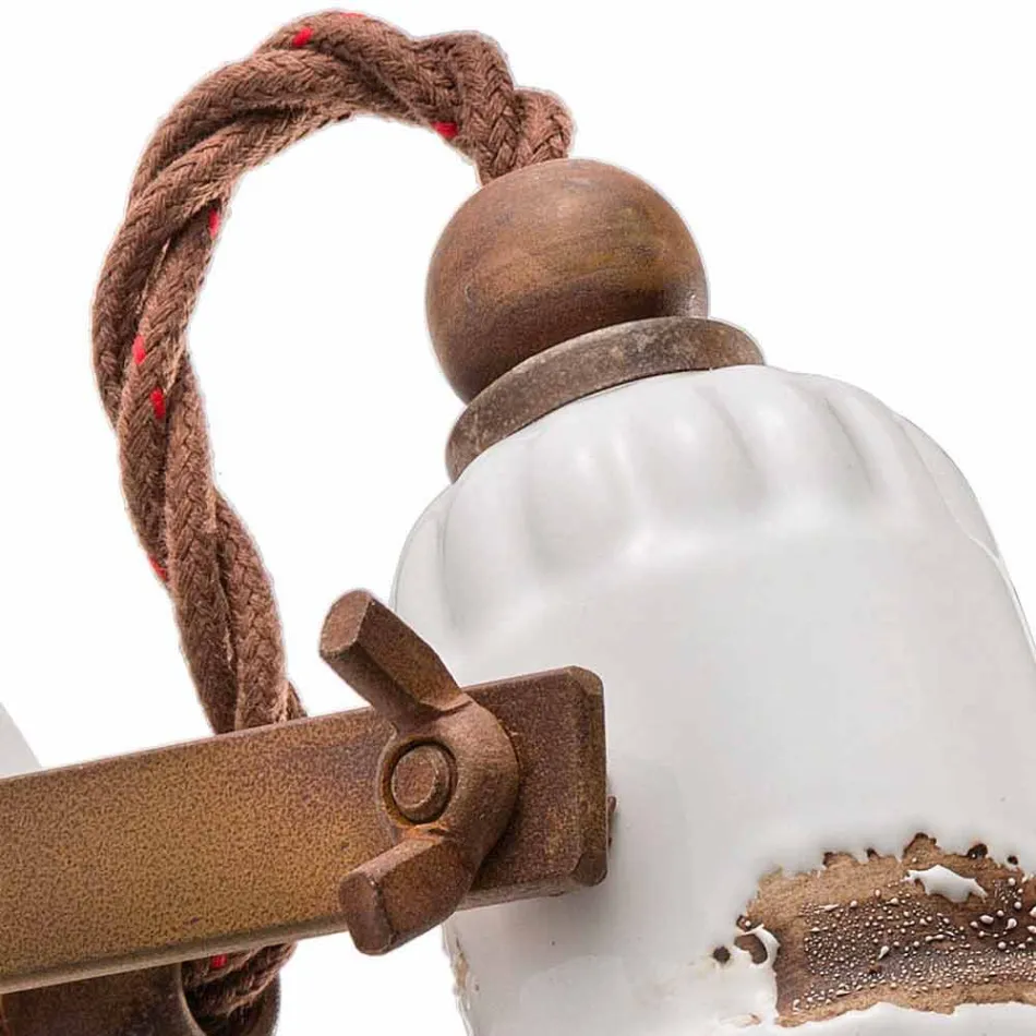 Perete ceramic reglabil și reflector metalic Kendra Ferroluce Viadurini